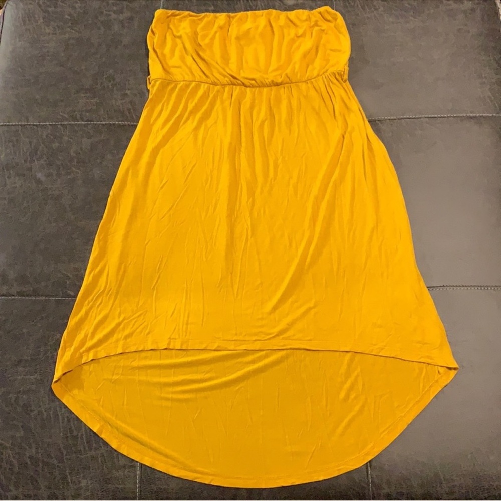 Pink Rose Mustard Strapless Top